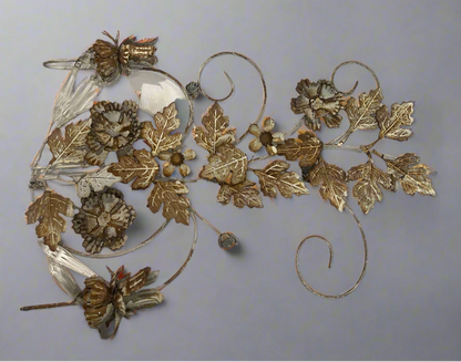 Vintage Italian Floral Wall Sconces (set of 2)