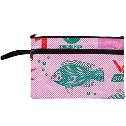 Recycled Feed Bag Zip Pouch