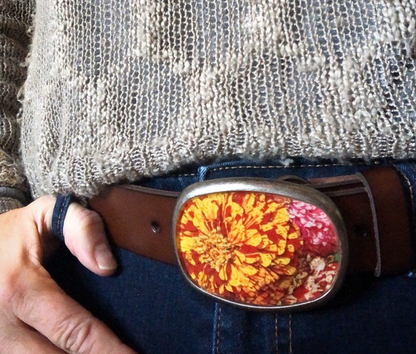 Belt buckle, botanical