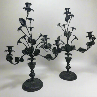Vtg. Iron Candelabra (2)