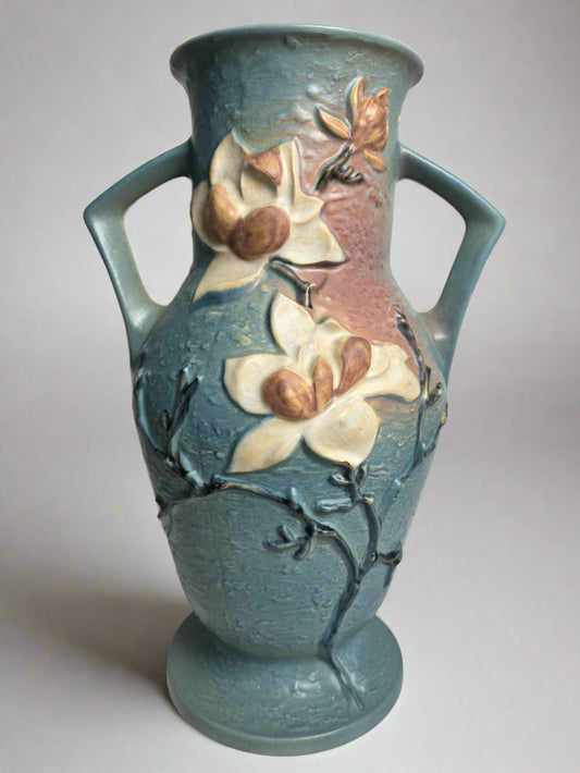 Vtg. Roseville Vase (blue)