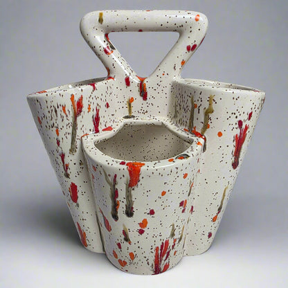 Vtg. Splatter Vase