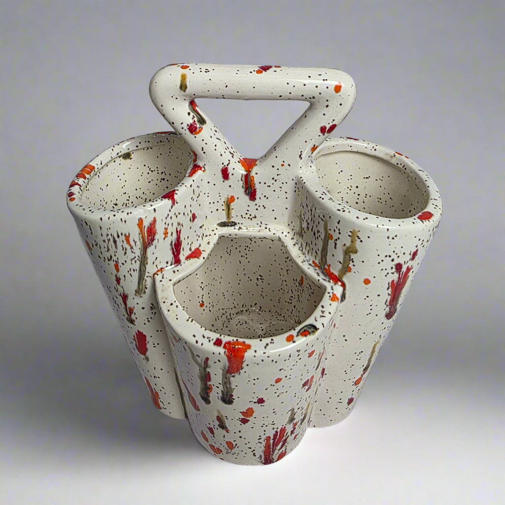 Vtg. Splatter Vase