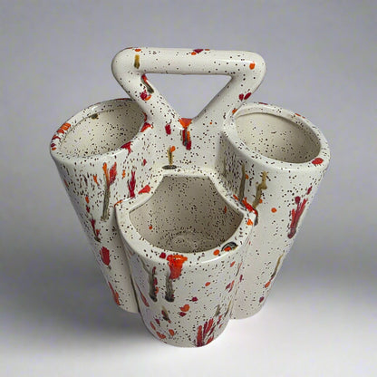 Vtg. Splatter Vase