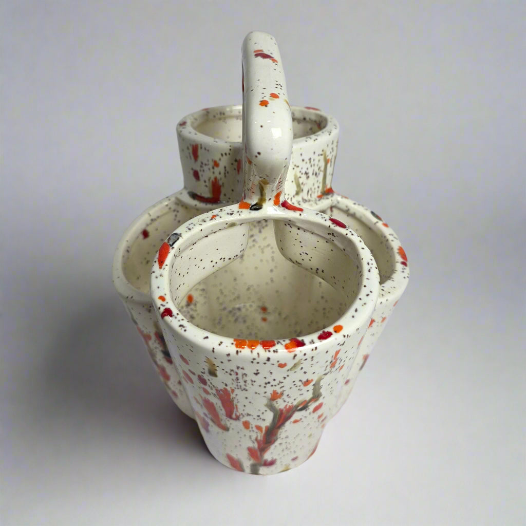 Vtg. Splatter Vase