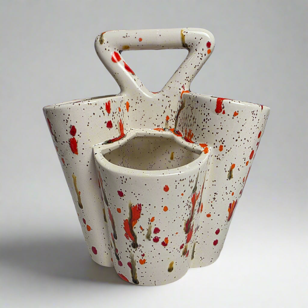 Vtg. Splatter Vase