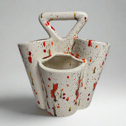 Vtg. Splatter Vase