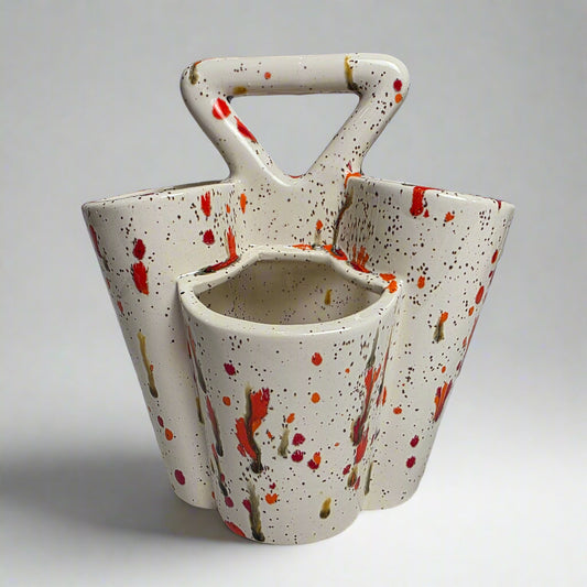 Vtg. Splatter Vase
