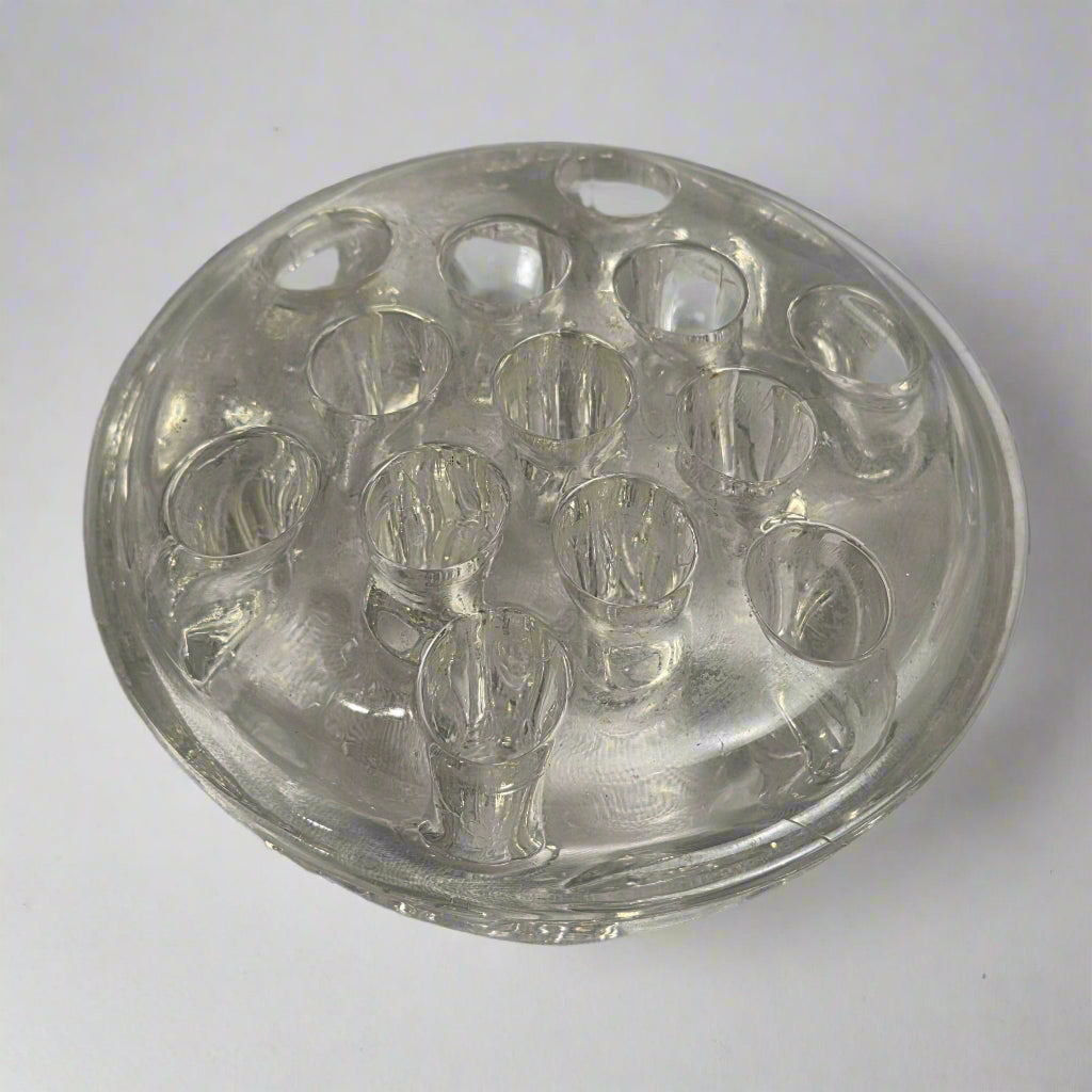 Vtg. Crystal Flower Frog