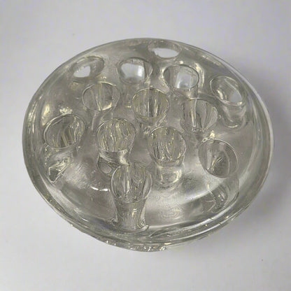 Vtg. Crystal Flower Frog