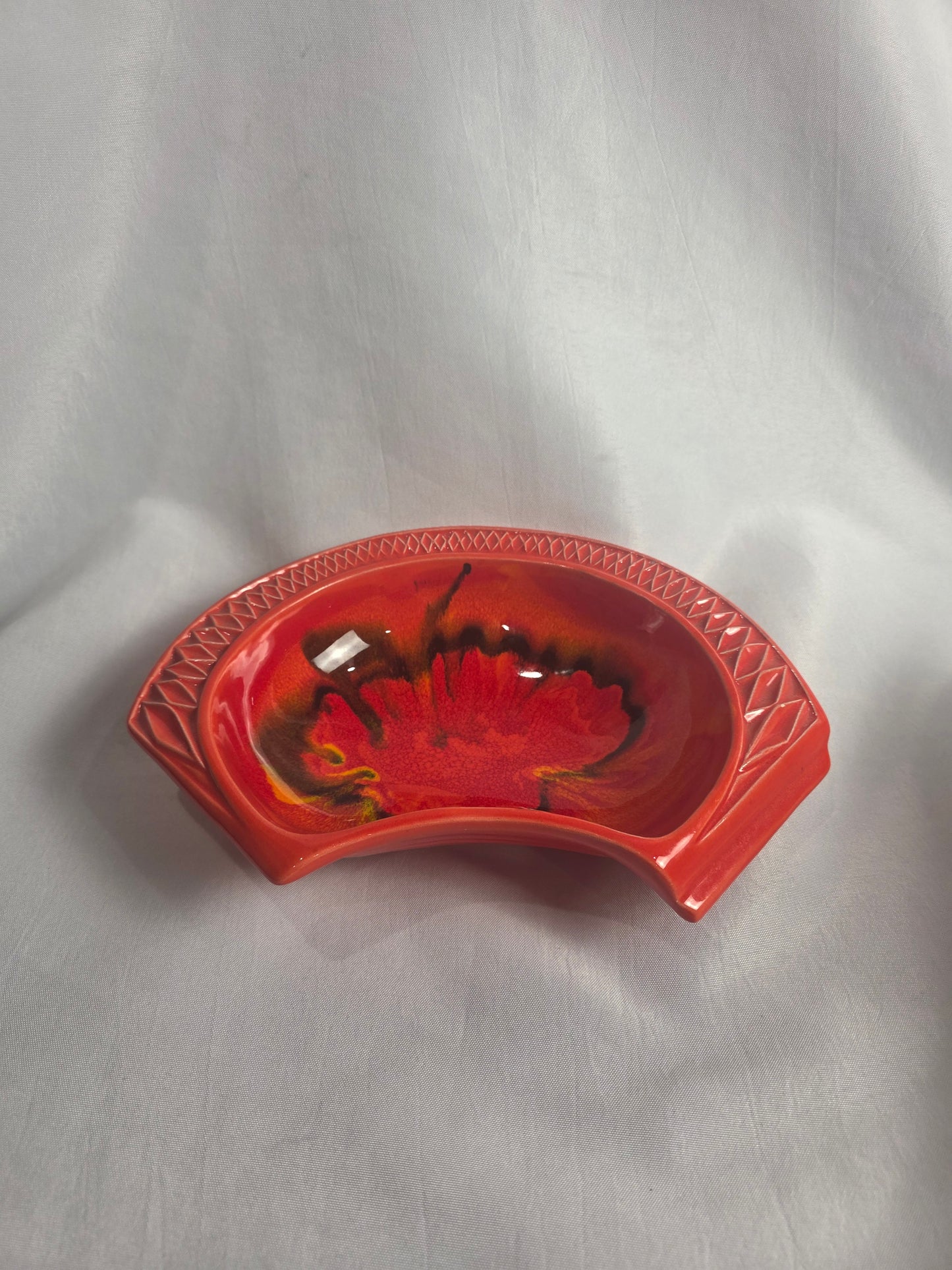 Vtg. Red Ashtray