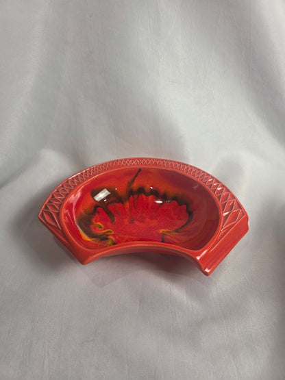 Vtg. Red Ashtray
