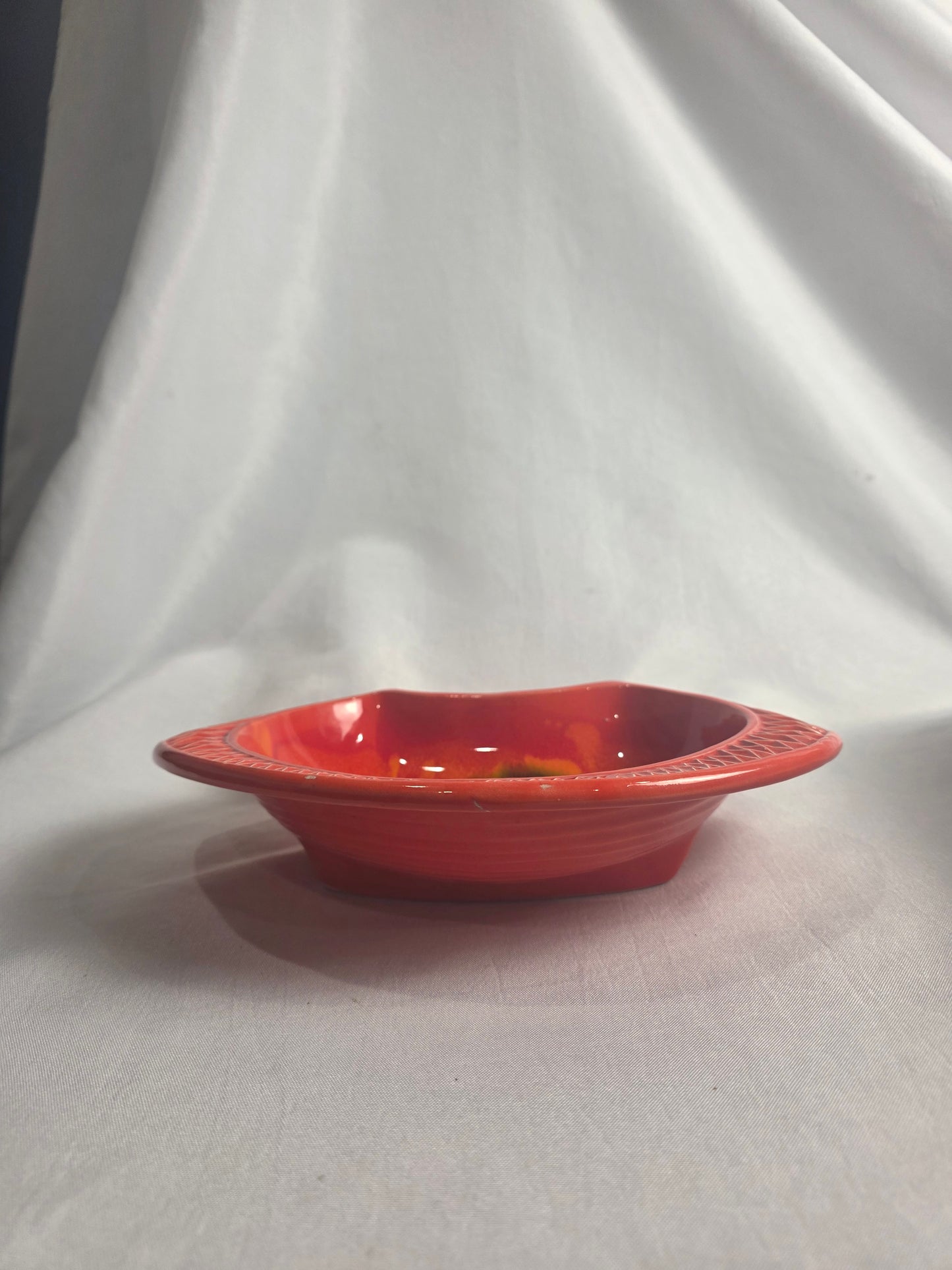 Vtg. Red Ashtray