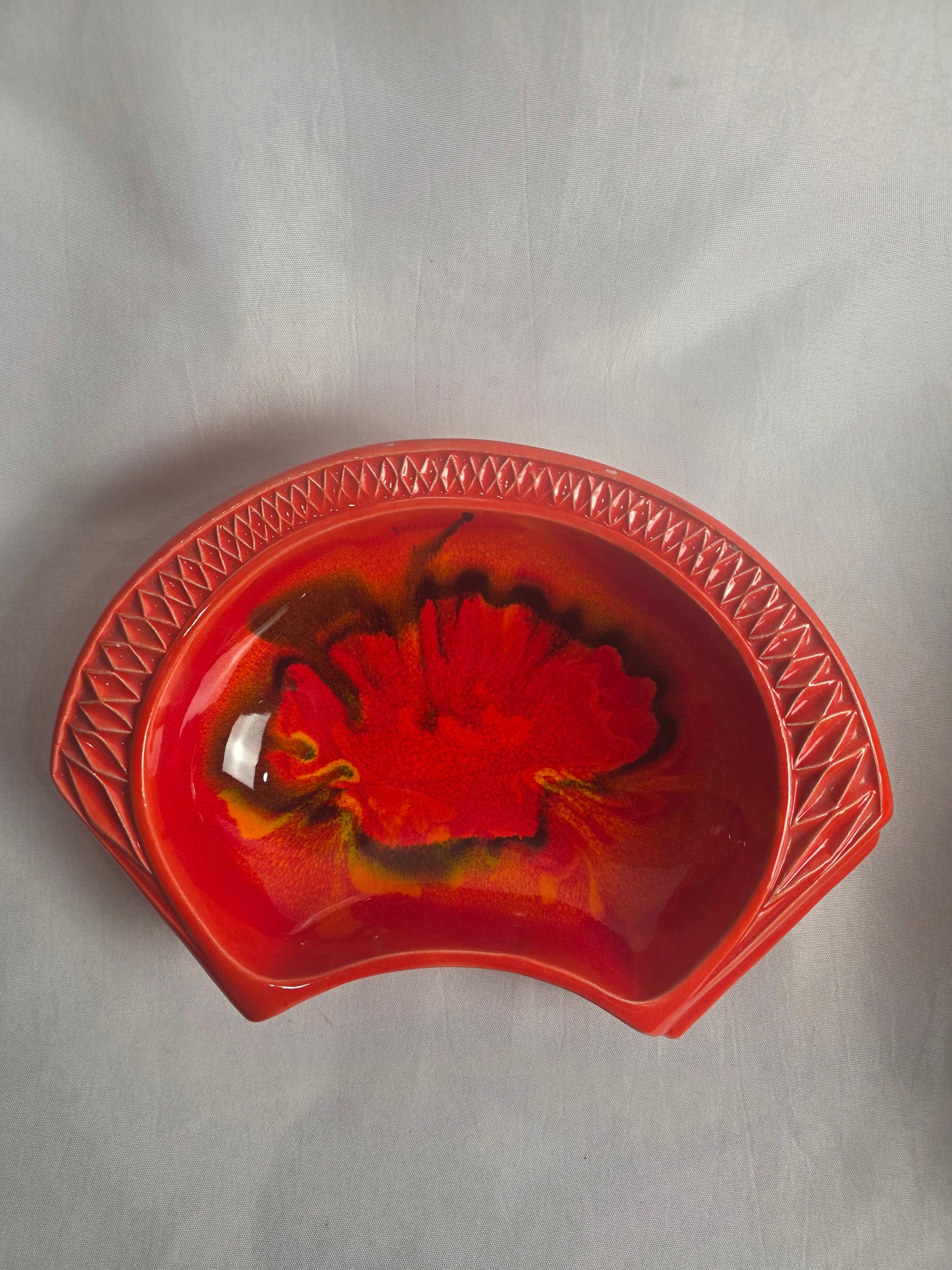 Vtg. Red Ashtray