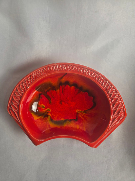 Vtg. Red Ashtray