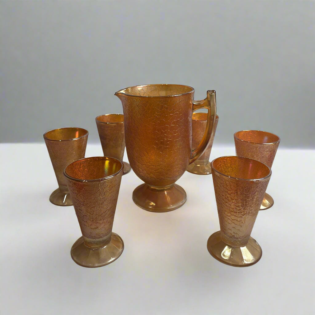 Vtg. Carnival Glass Set