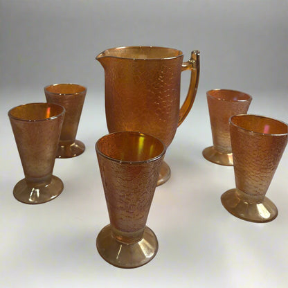 Vtg. Carnival Glass Set