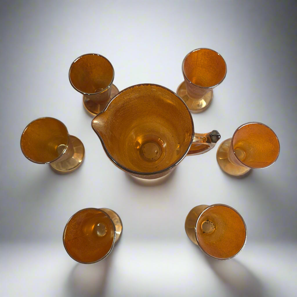 Vtg. Carnival Glass Set