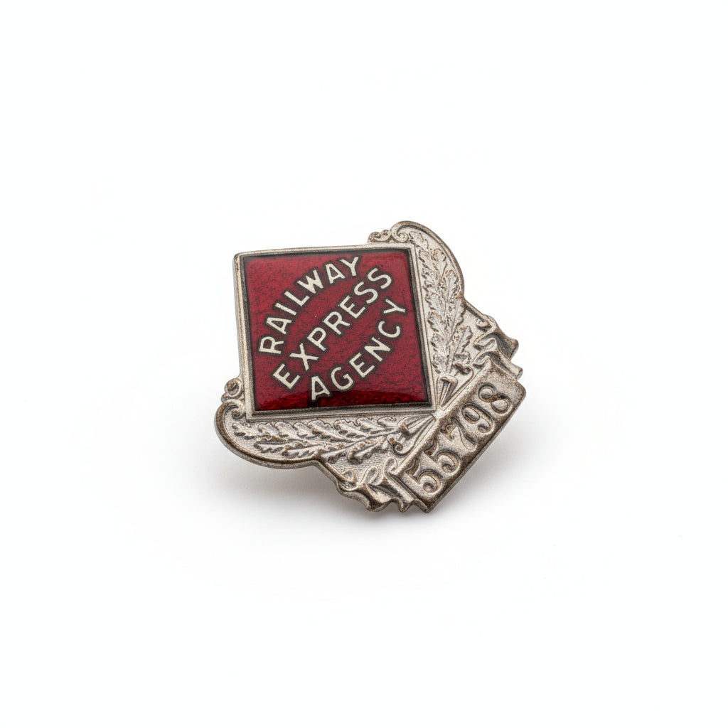 Vtg. Railway Badge (silver)