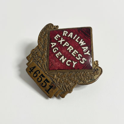 Vtg. Railway Brooch (gold)