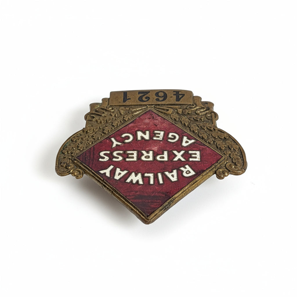 Vtg. Railway Brooch (gold)