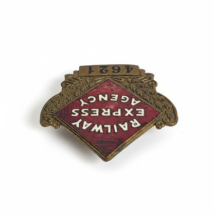 Vtg. Railway Brooch (gold)