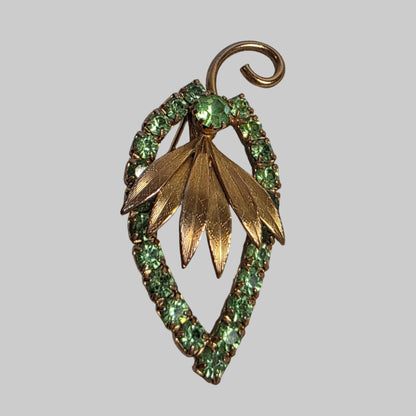 Vtg. Green Brooch