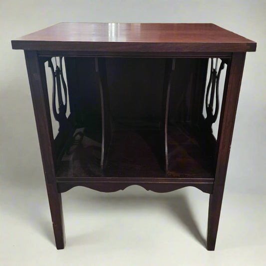 Vtg. Lyre Record Stand