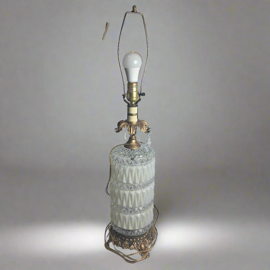 Vtg. Crystal Lamp
