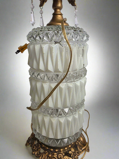 Vtg. Crystal Lamp