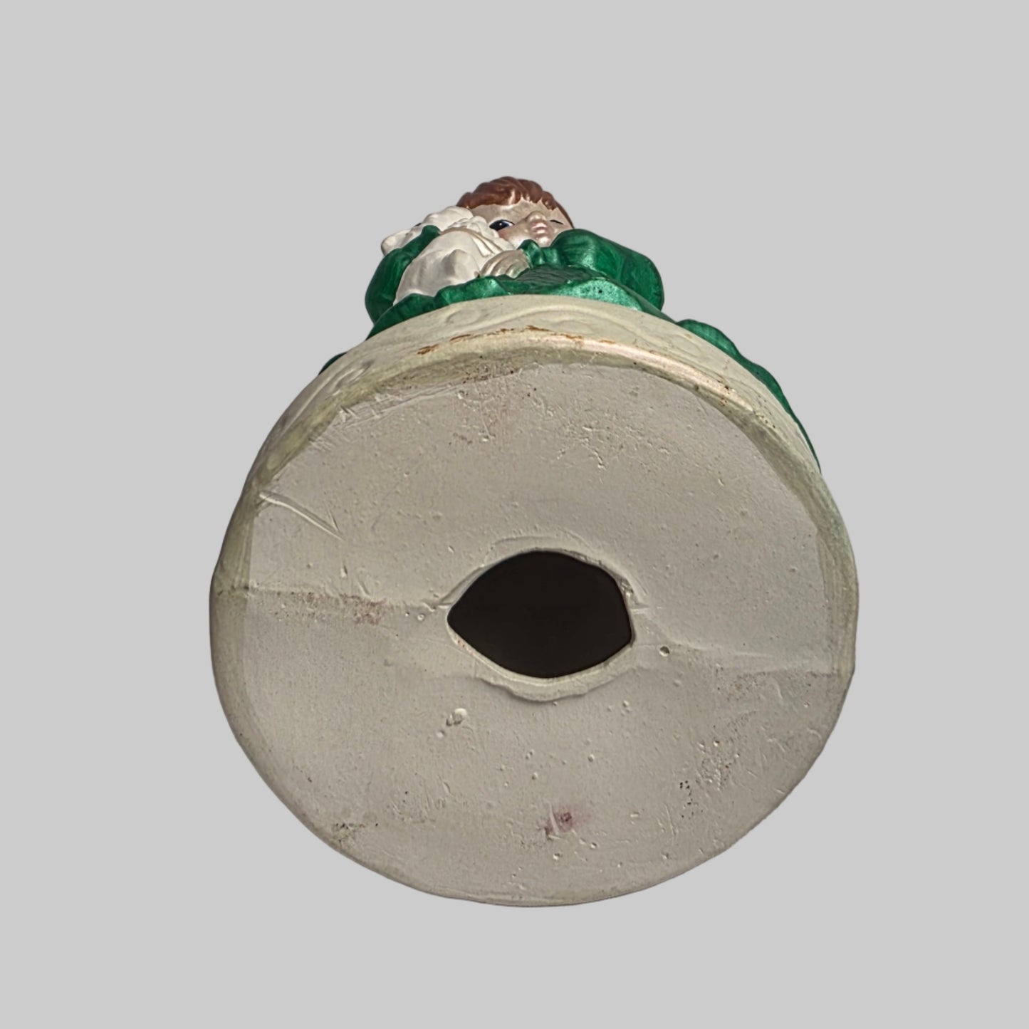 Vtg. Girl Statue Green