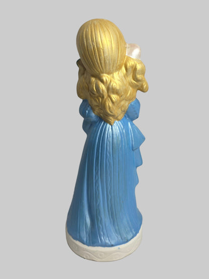 Vtg Girl Statue - Blue