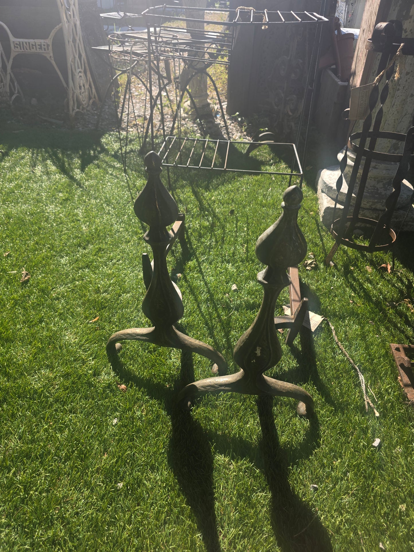 Antq. Andirons(2) CSMS