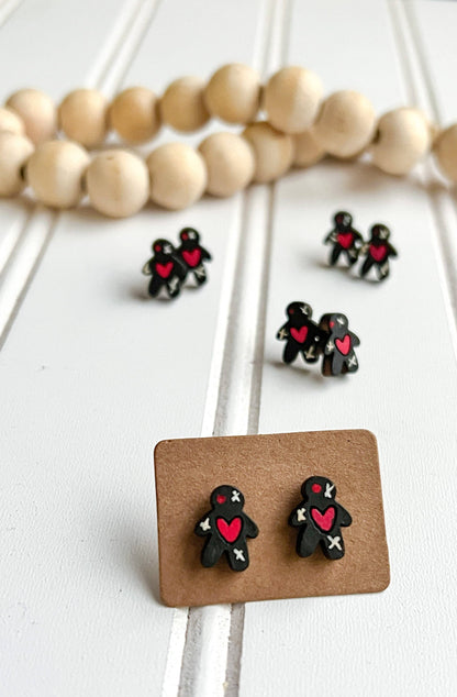 Louisiana Voodoo Doll Stud Earrings