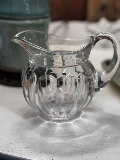 Vintage Starburst Glass Small Water Pitcher - EAPG csbh