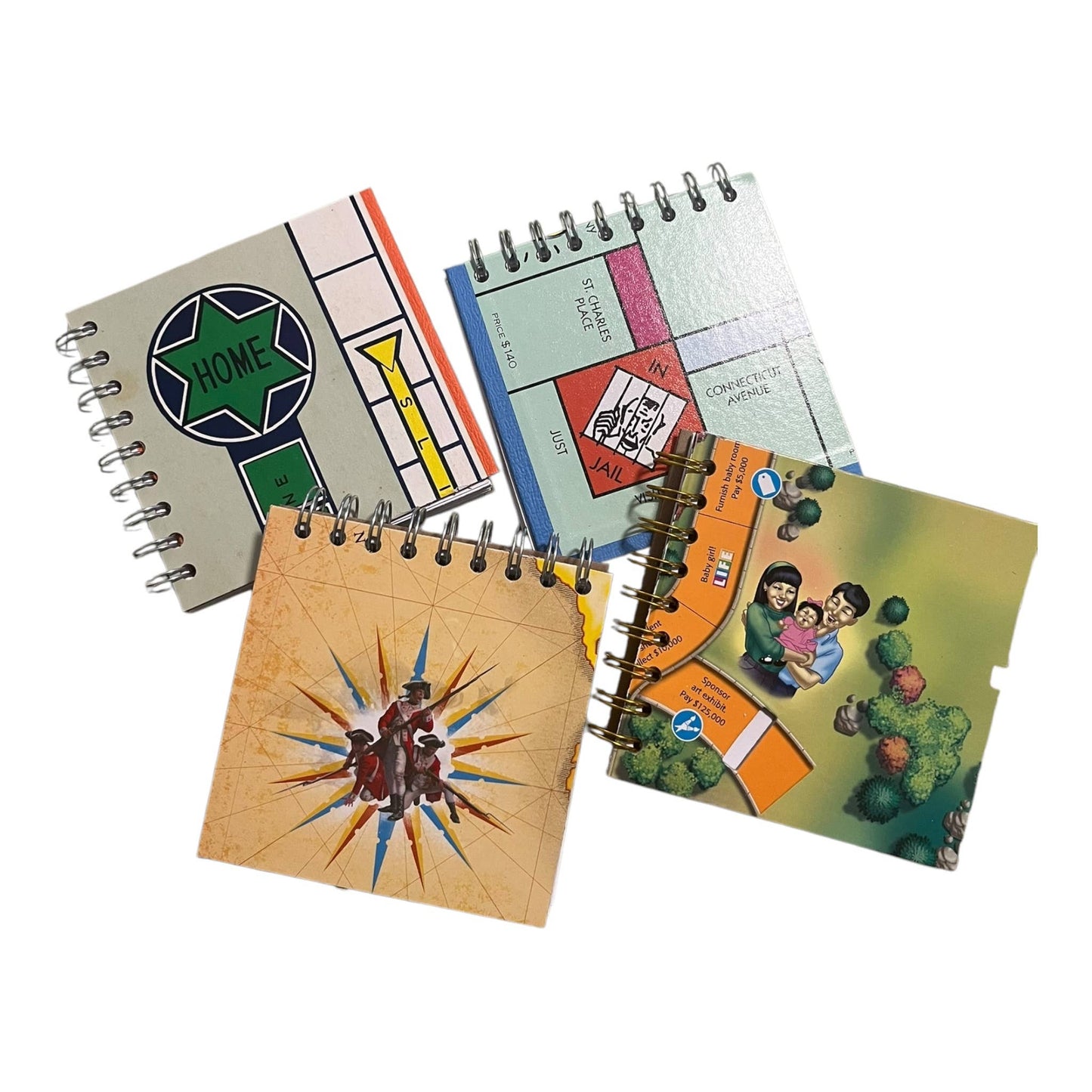 Upcycled Hand Made Board Game (5x5") Journal (min 5)