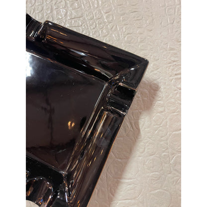 Vintage Craftman's Bench ceramic square glossy finish ashtray