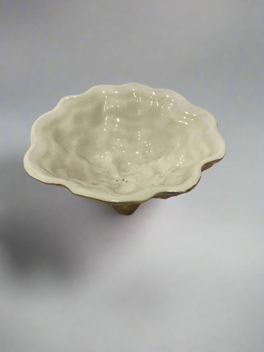 White and gold  bowl