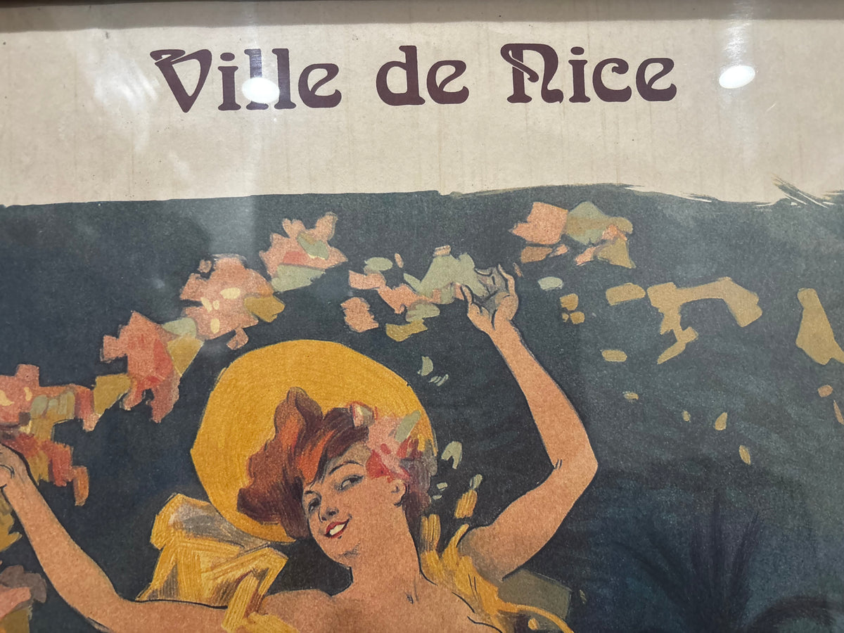 Vintage 1972 Jules Chéret Exhibition Poster - Ville de Nice Musée Museum Art Print