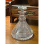 RARE 19th Century English cut crystal star pattern 7.5" liquor decanter