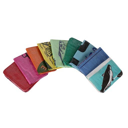 Recycled Feed Bag Card Holder