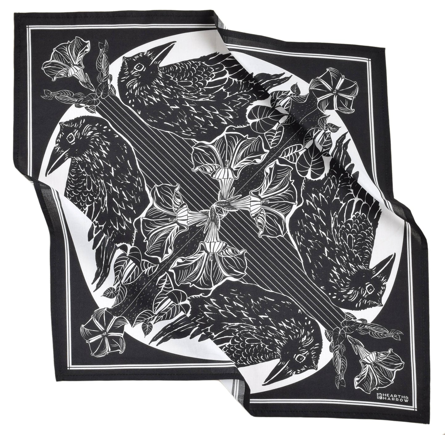Crow Bandana - Dark Black