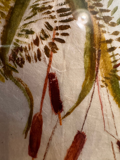 Watercolor. Cattails. CSBH