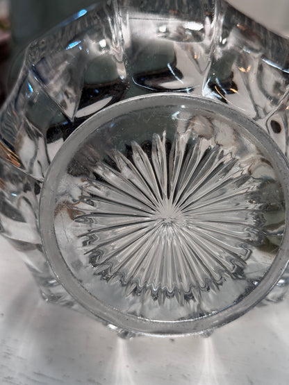 Vintage Starburst Glass Small Water Pitcher - EAPG csbh