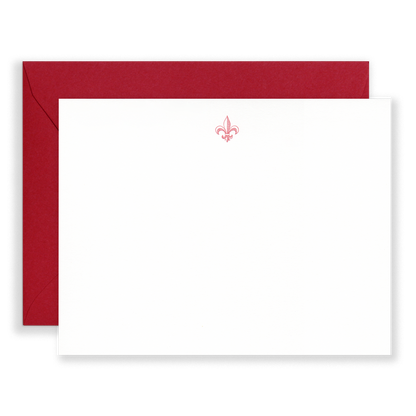 Fleur De Lis Stationery Set: Aubergine