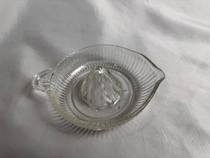 Vintage Clear Ribbed Glass Citrus Reamer