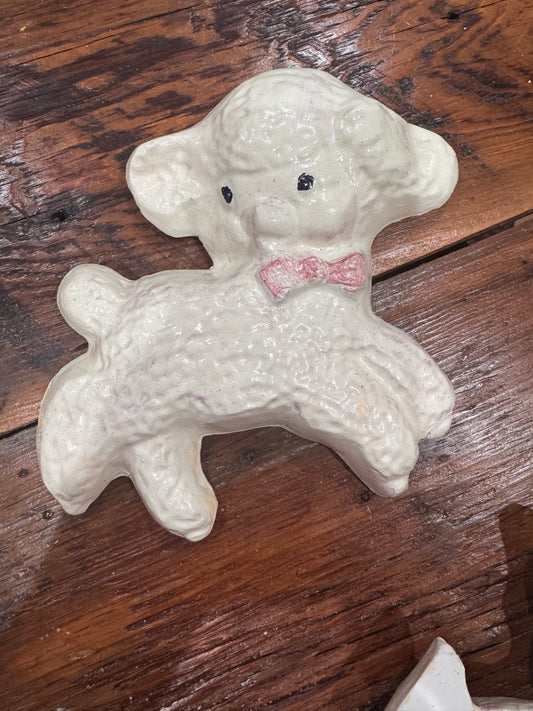 Vtg Chalkware Lamb csbh
