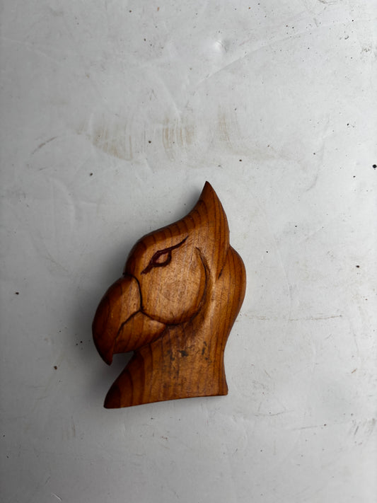 Vintage 1940s Wooden Bird (Parrot) Brooch CSHW