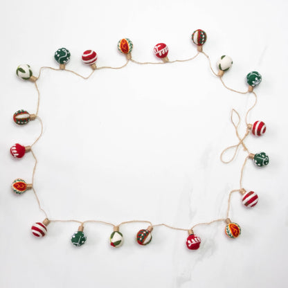 Garland - Christmas Decor - Embroidered Xmas Ball