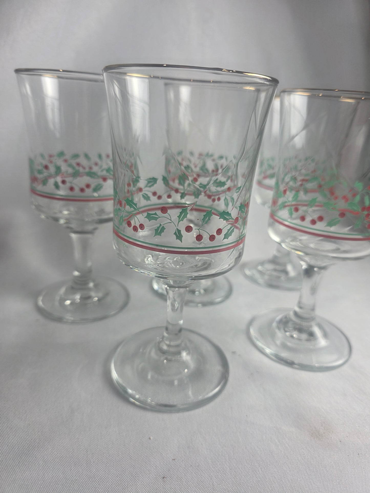 Vtg. Holiday Glass Set (5)
